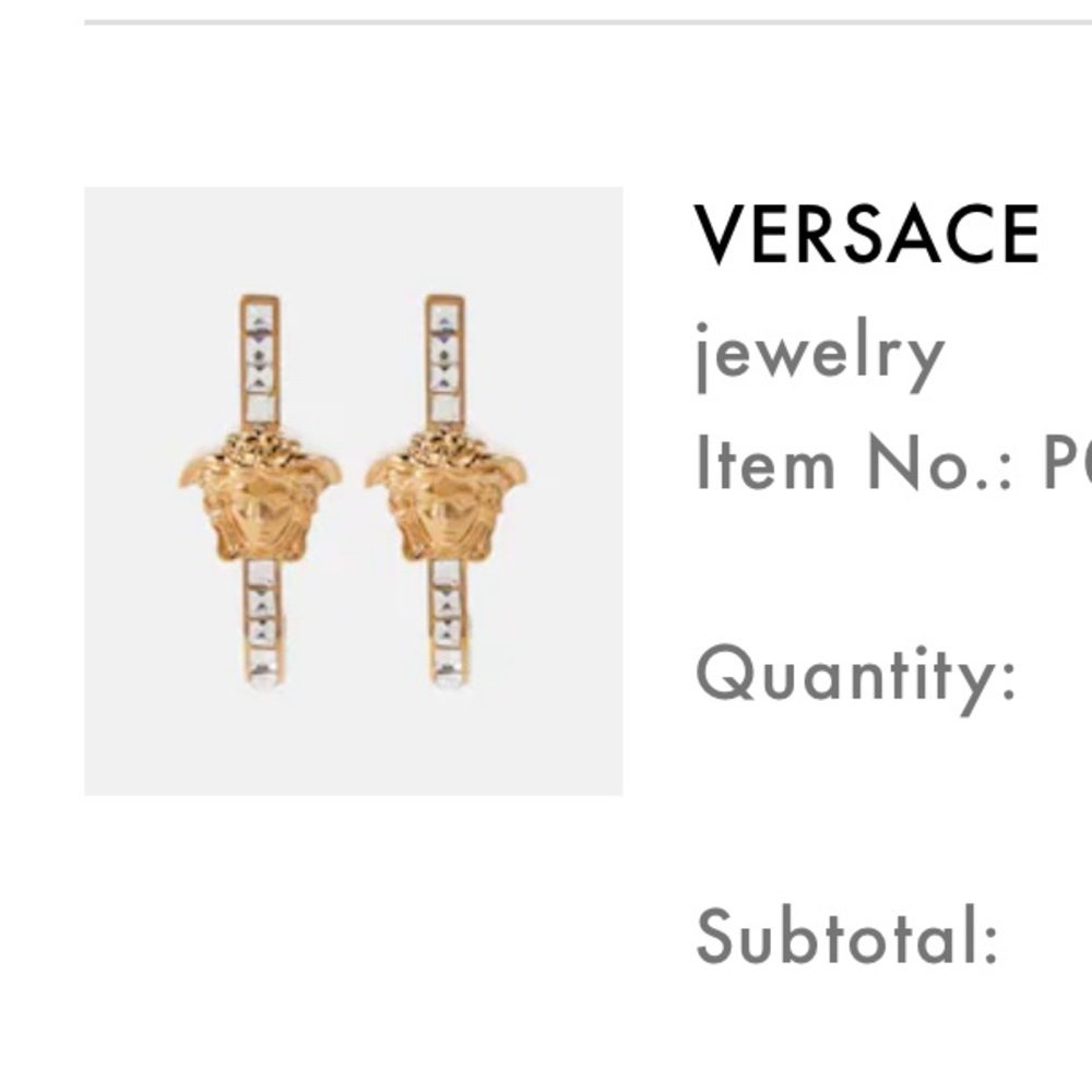 Versace Medusa Earrings W/ diamonds